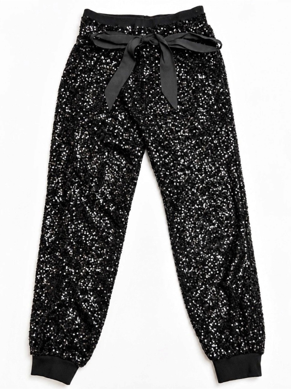 Arden B Sequin Joggers in Black Size XS Like New